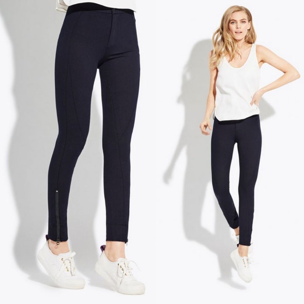 AYR Flex Tech ISKO Premium Stretch Denim Pants Size 28 x 28‎ Navy Blue Ankle Zip
